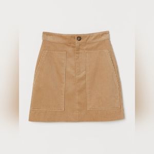 Corduroy mini skirt